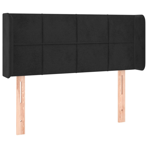 Wezgłowie Czarny 83 x 16 x 78/88 cm Aksamit vidaXL 313599
