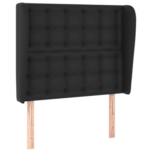 Wezgłowie Czarny 83 x 23 x 118/128 cm Sztuczna skóra vidaXL 521064