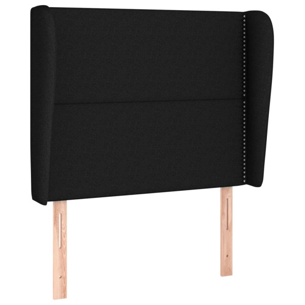 Wezgłowie Czarny 83 x 23 x 118/128 cm Tkanina vidaXL 380813