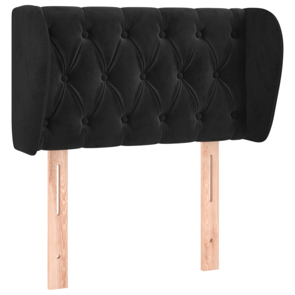 Wezgłowie Czarny 83 x 23 x 78/88 cm Aksamit vidaXL 533058