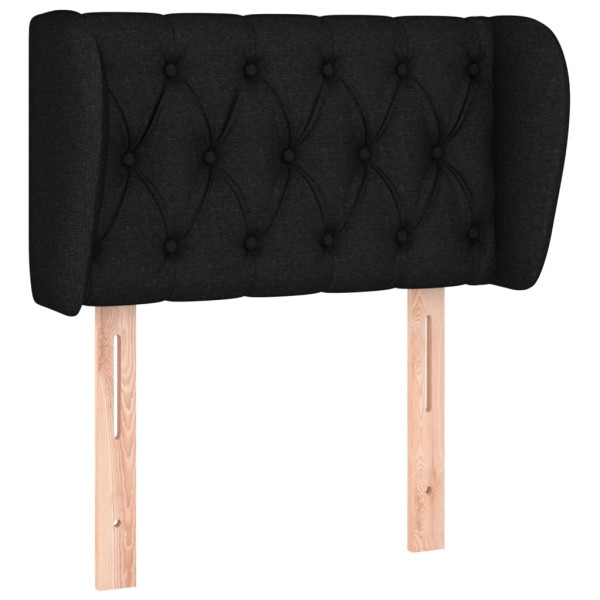 Wezgłowie Czarny 83 x 23 x 78/88 cm Tkanina vidaXL 532890