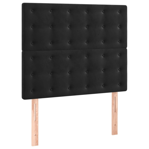Wezgłowie Czarny 90 cm Aksamit Wysoki vidaXL 380146