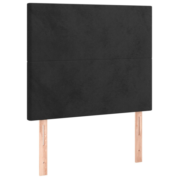Wezgłowie Czarny 90 cm Aksamit Wysoki vidaXL 379990