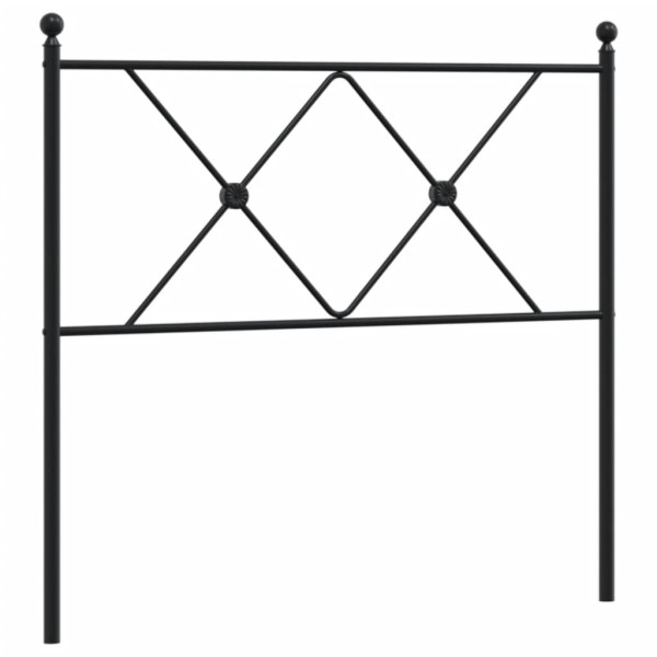 Wezgłowie Czarny 90 cm Stal vidaXL 514117