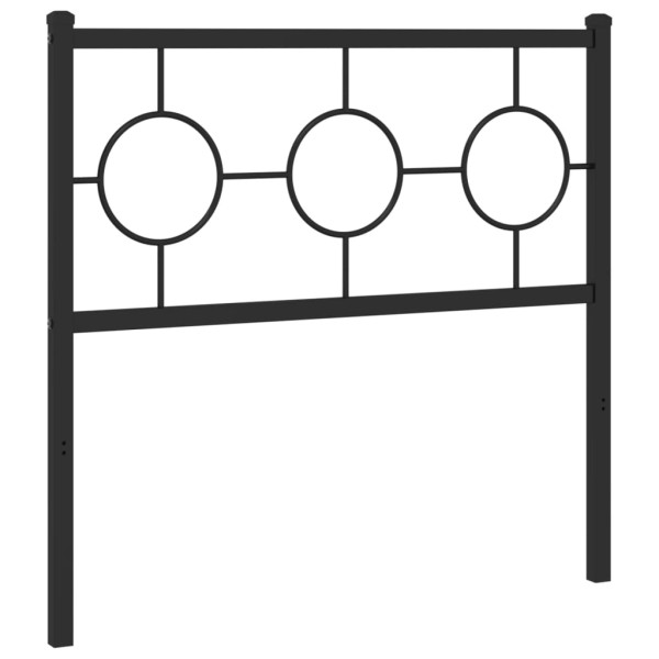 Wezgłowie Czarny 90 cm Stal vidaXL 514836