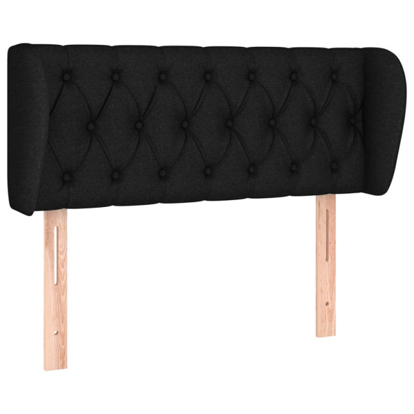 Wezgłowie Czarny 93 x 23 x 78/88 cm Tkanina vidaXL 533210