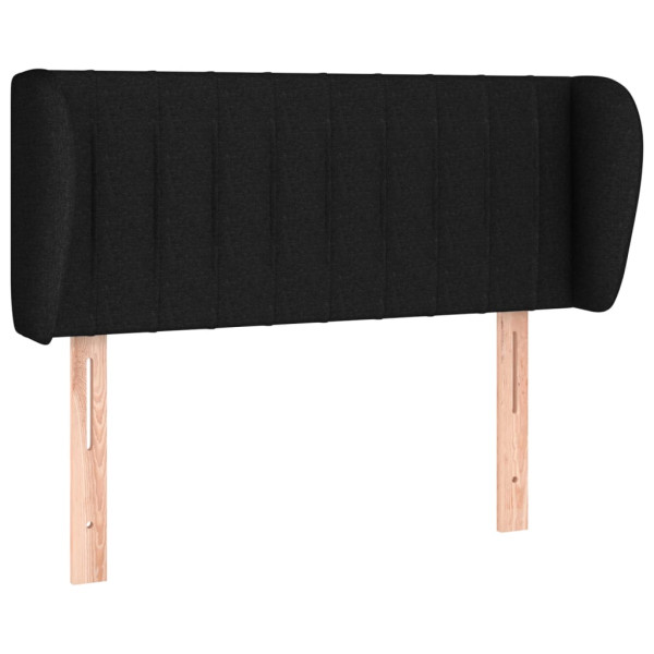 Wezgłowie Czarny 93 x 23 x 78/88 cm Tkanina vidaXL 379754