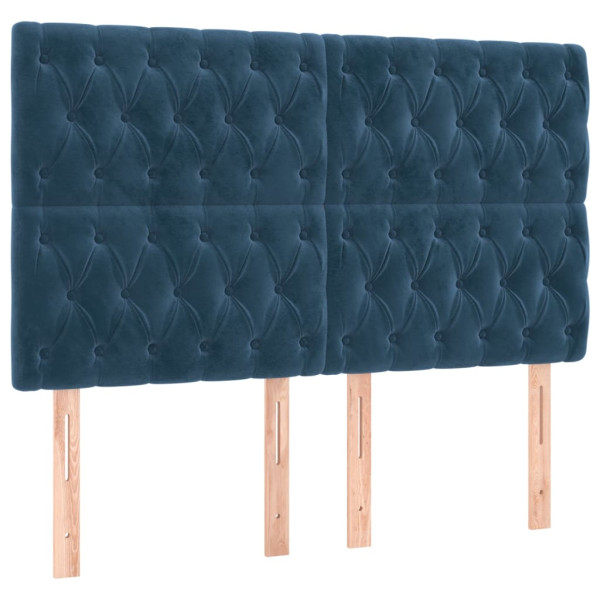 Wezgłowie Dark blue 160 x 7 x 118/128 cm vidaXL 532944
