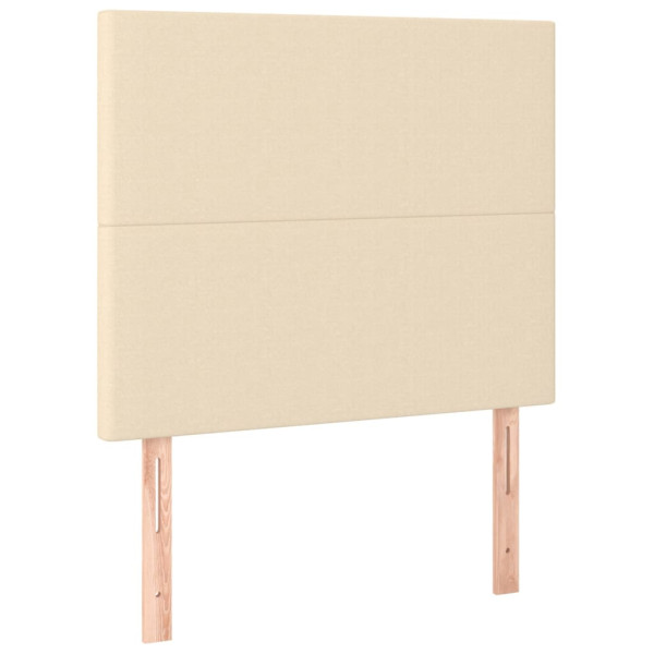 Wezgłowie Kremowy 100 x 5 x 118/128 cm Tkanina vidaXL 535490