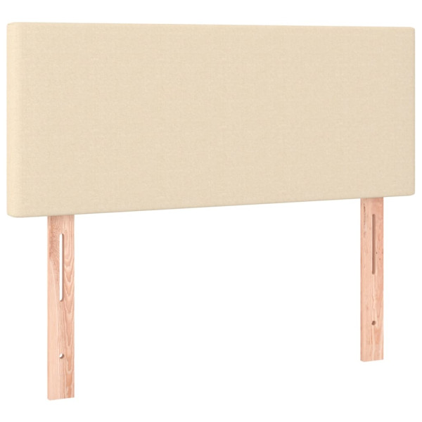 Wezgłowie Kremowy 100 x 5 x 78/88 cm Tkanina vidaXL 536161
