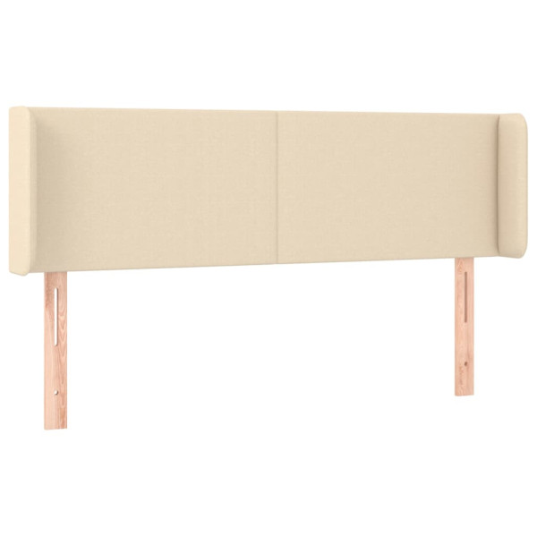 Wezgłowie Kremowy 147 x 16 x 78/88 cm Tkanina vidaXL 532702