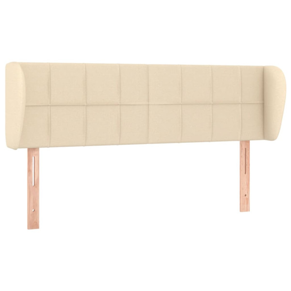 Wezgłowie Kremowy 147 x 23 x 78/88 cm Tkanina vidaXL 532720