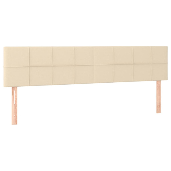 Wezgłowie Kremowy 160 x 5 x 78/88 cm Tkanina vidaXL 533407