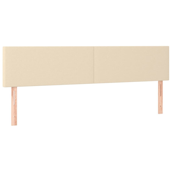 Wezgłowie Kremowy 160 x 5 x 78/88 cm Tkanina vidaXL 533430