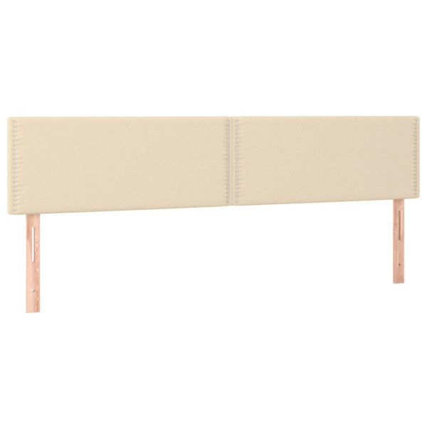 Wezgłowie Kremowy 180 x 5 x 78/88 cm Tkanina vidaXL 532372