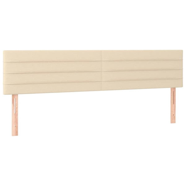 Wezgłowie Kremowy 180 x 5 x 78/88 cm Tkanina vidaXL 536151