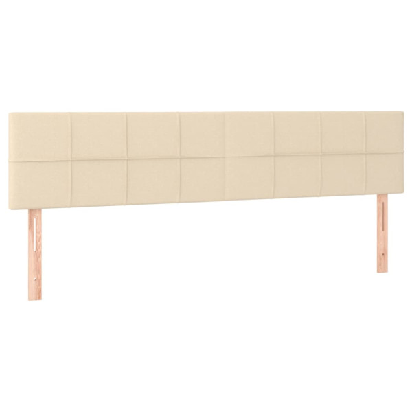 Wezgłowie Kremowy 180 x 5 x 78/88 cm Tkanina vidaXL 523084