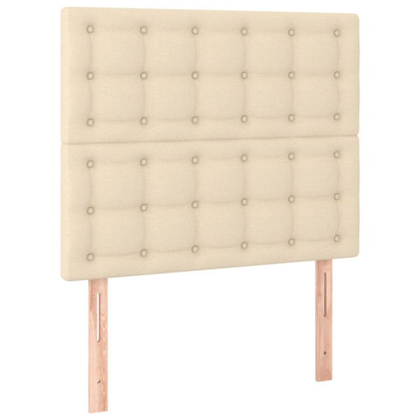 Wezgłowie Kremowy 80 x 5 x 118/128 cm Tkanina vidaXL 531914