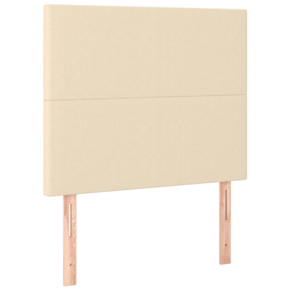 Wezgłowie Kremowy 90 x 5 x 118/128 cm Tkanina vidaXL 533403