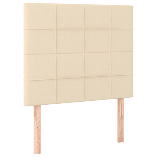 Wezgłowie Kremowy 90 x 5 x 118/128 cm Tkanina vidaXL 536154