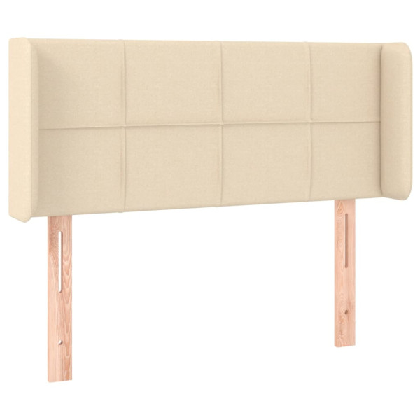 Wezgłowie Kremowy 93 x 16 x 78/88 cm Tkanina vidaXL 522027