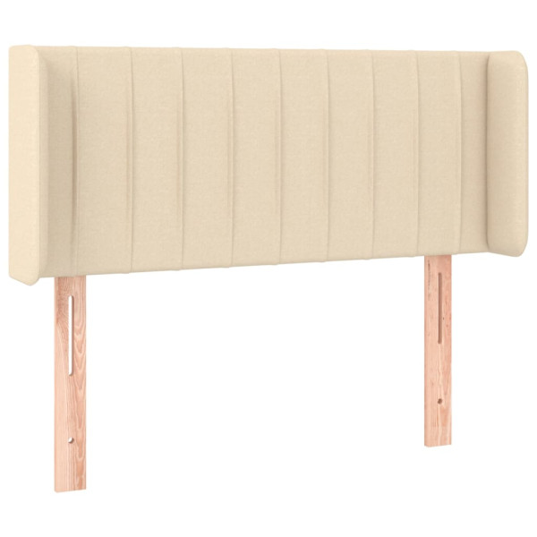 Wezgłowie Kremowy 93 x 16 x 78/88 cm Tkanina vidaXL 527586