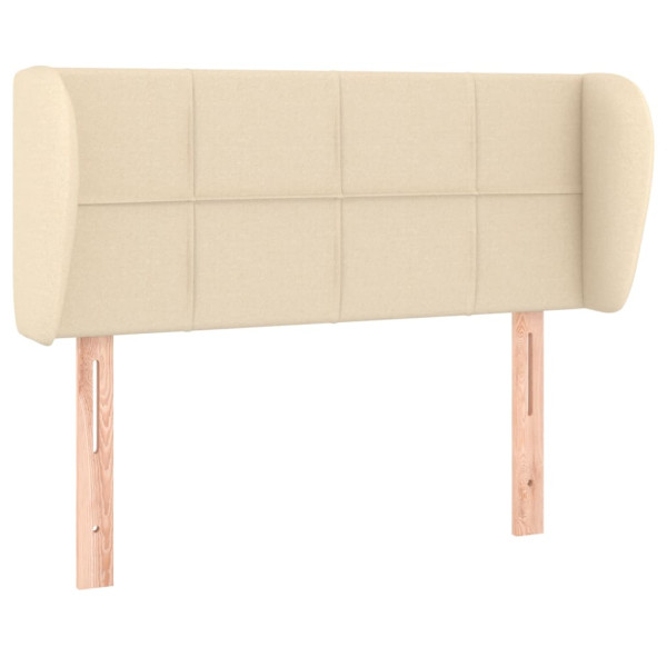 Wezgłowie Kremowy 93 x 23 x 78/88 cm Tkanina vidaXL 532743