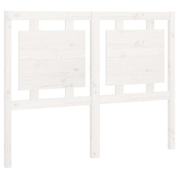 Wezgłowie łóżka Biały 125.5 x 100 cm Drewno sosnowe vidaXL 515364