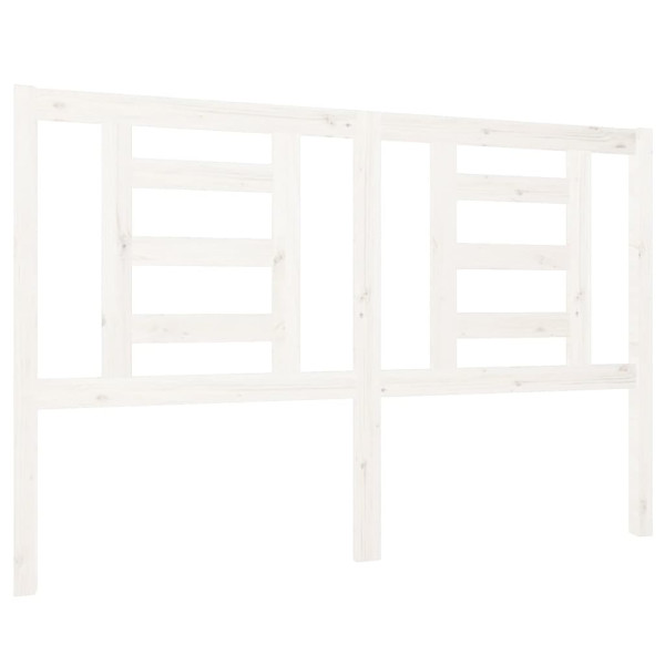 Wezgłowie łóżka Biały 126 x 100 cm Drewno sosnowe vidaXL 497407