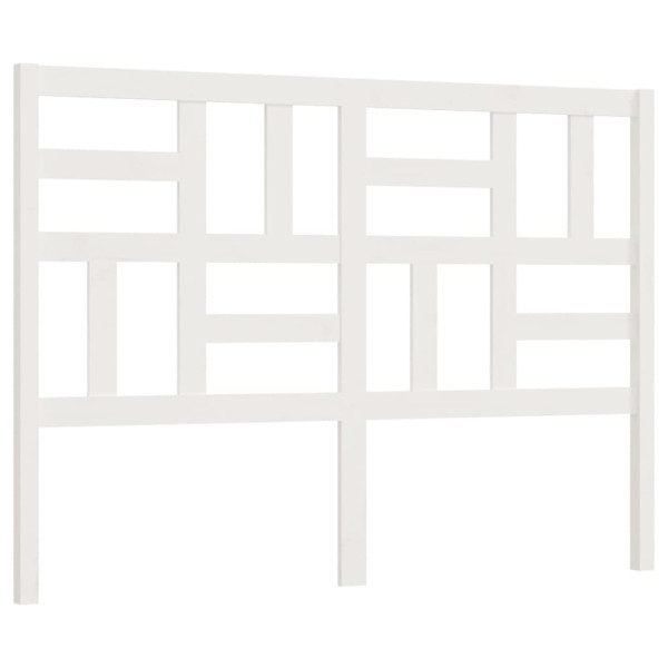 Wezgłowie łóżka Biały 126 x 104 cm Drewno sosnowe vidaXL 514309