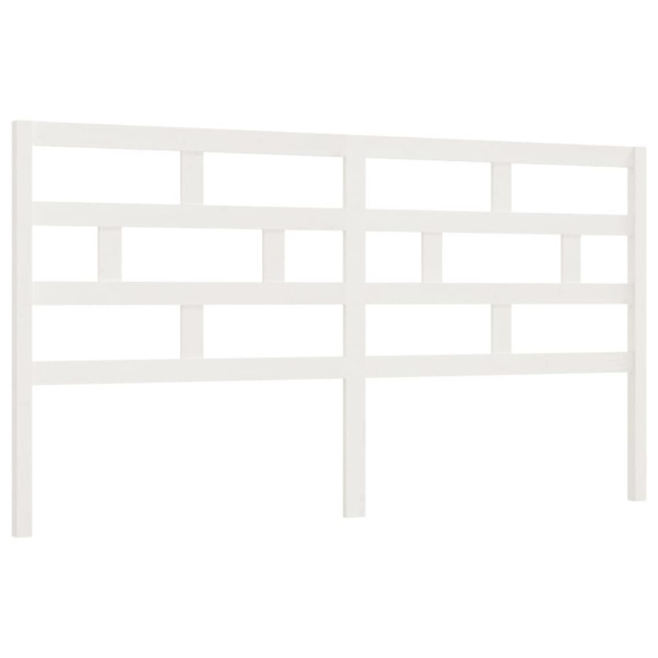 Wezgłowie łóżka Biały 206 x 100 cm Drewno sosnowe vidaXL 497519