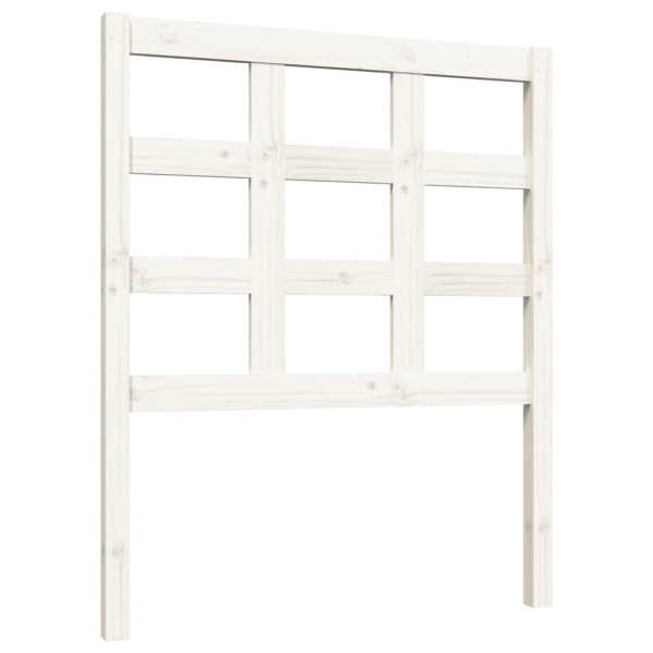 Wezgłowie łóżka Biały 80.5 x 100 cm Drewno sosnowe vidaXL 514143