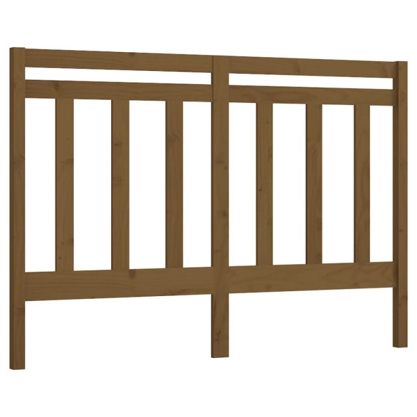 Wezgłowie łóżka Brąz 126 x 100 cm Drewno sosnowe vidaXL 514853