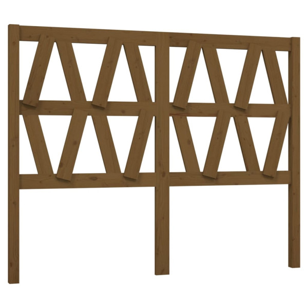 Wezgłowie łóżka Brąz 126 x 100 cm Drewno sosnowe vidaXL 497339