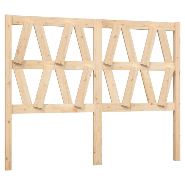 Wezgłowie łóżka Brąz 126 x 100 cm Drewno sosnowe vidaXL 497047