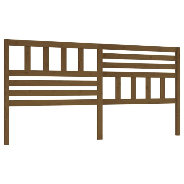 Wezgłowie łóżka Brąz 206 x 100 cm Drewno sosnowe vidaXL 497291