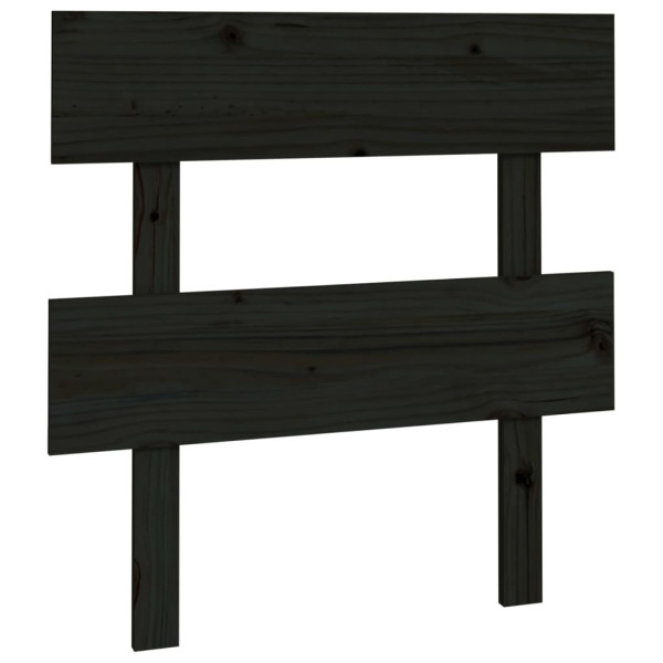 Wezgłowie łóżka Czarny 103.5 x 81 cm Pine Wood vidaXL 515244