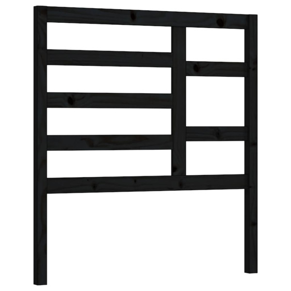 Wezgłowie łóżka Czarny 106 x 104 cm Drewno sosnowe vidaXL 514116