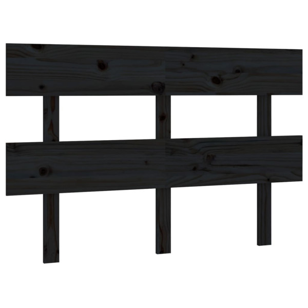 Wezgłowie łóżka Czarny 124 x 81 cm Pine Wood vidaXL 515317