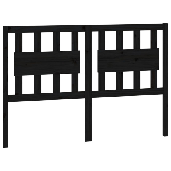 Wezgłowie łóżka Czarny 125.5 x 100 cm Drewno sosnowe vidaXL 503276