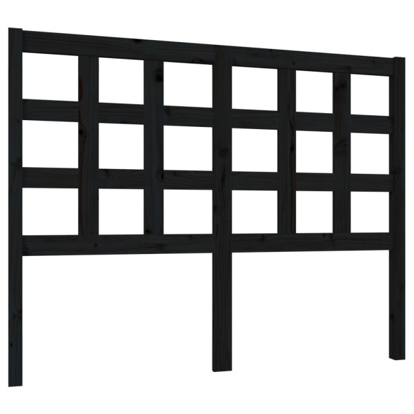Wezgłowie łóżka Czarny 125.5 x 100 cm Drewno sosnowe vidaXL 514121