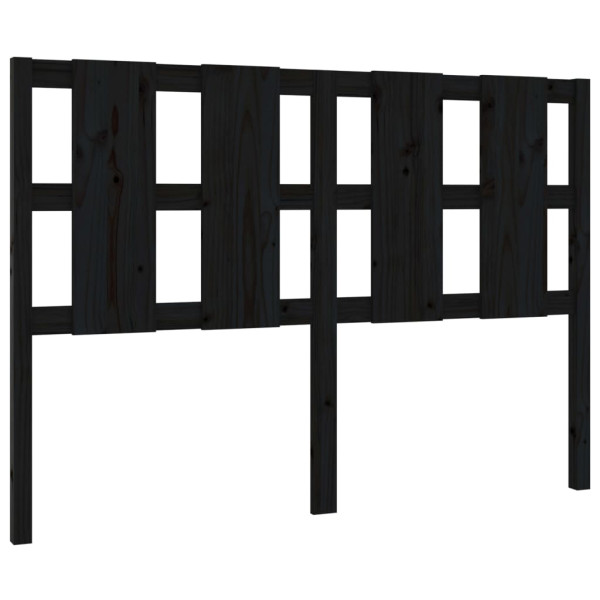 Wezgłowie łóżka Czarny 125.5 x 100 cm Drewno sosnowe vidaXL 514137