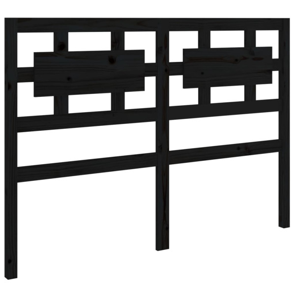Wezgłowie łóżka Czarny 125.5 x 100 cm Drewno sosnowe vidaXL 515097