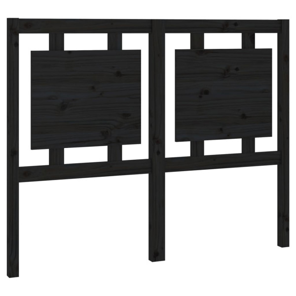 Wezgłowie łóżka Czarny 125.5 x 100 cm Drewno sosnowe vidaXL 515129