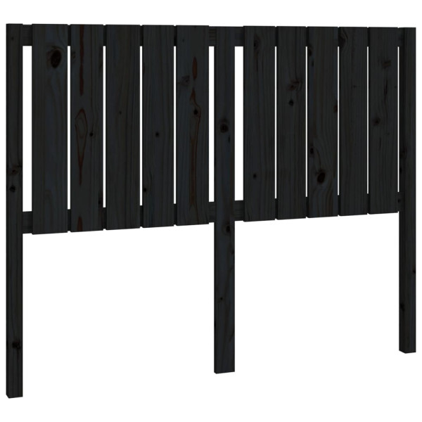 Wezgłowie łóżka Czarny 125.5 x 100 cm Drewno sosnowe vidaXL 497680
