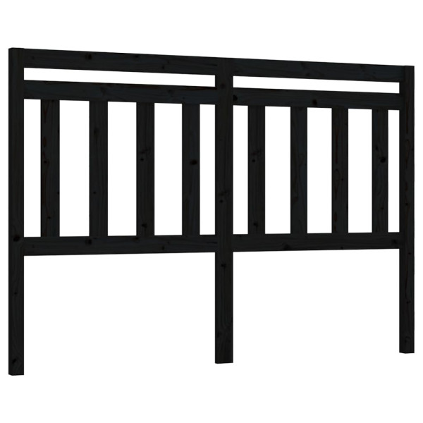 Wezgłowie łóżka Czarny 126 x 100 cm Drewno sosnowe vidaXL 497277