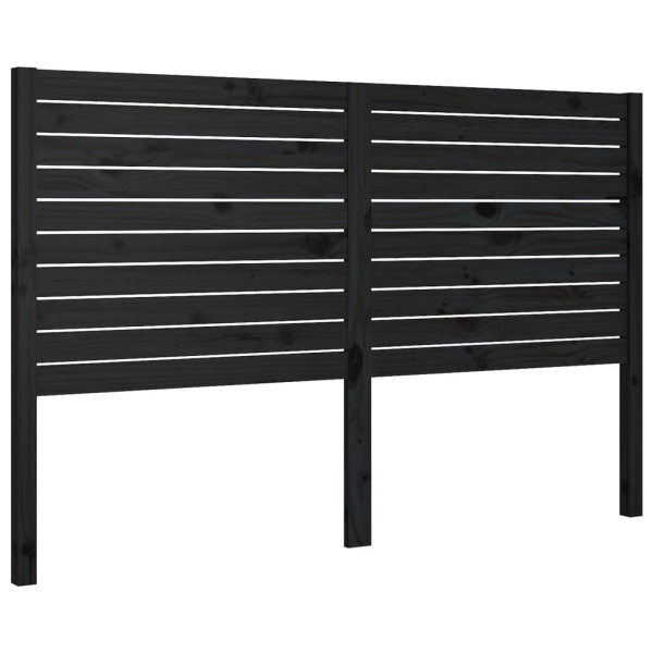 Wezgłowie łóżka Czarny 126 x 100 cm Drewno sosnowe vidaXL 515355