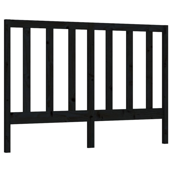 Wezgłowie łóżka Czarny 126 x 100 cm Pine Wood vidaXL 514191