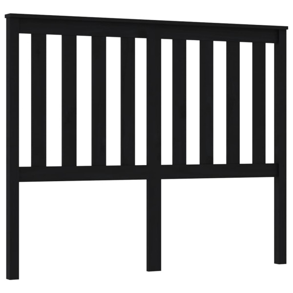 Wezgłowie łóżka Czarny 126 x 101 cm Drewno sosnowe vidaXL 497150