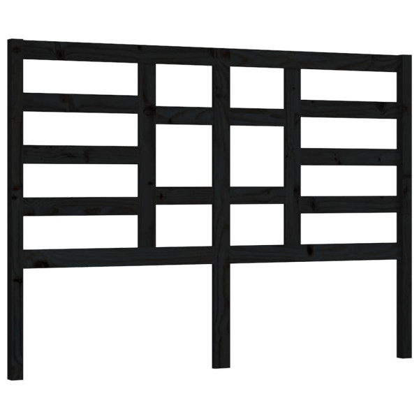Wezgłowie łóżka Czarny 126 x 104 cm Drewno sosnowe vidaXL 513973
